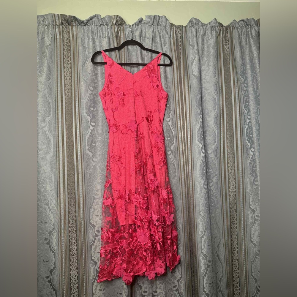 Dress the Population Audrey Dress Begonia Floral Accent 3D - Picture 8 of 8